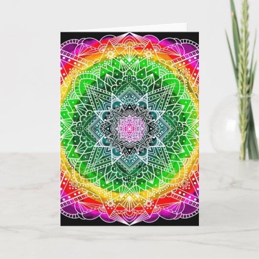 Mystical Bolly Colour Burst Mandala Kaart (Voorkant)