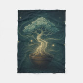 Mystical Bonsai Spirit Throw Blanket – Enchanted  Fleece Deken (Voorkant)