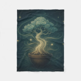 Mystical Bonsai Spirit Throw Blanket – Enchanted  Fleece Deken