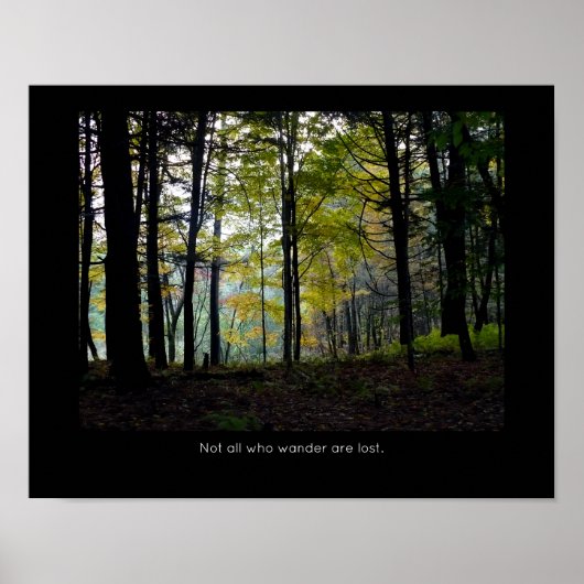 Mystical Bossen Quechee Gorge Inspirerend Quote Poster (Voorkant)