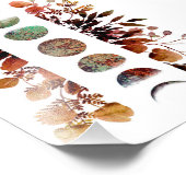Mystical Botanical Autumn Moon Cycle Bouquet Foto Afdruk (Hoek)