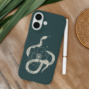 Mystical Botanical Snake Illustratie iPhone 16 Hoesje