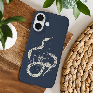 Mystical Botanical Snake Illustratie iPhone 16 Hoesje