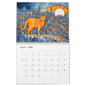 Mystical Cat Cities Art Nouveau-Inspired Calendar Kalender (Mar 2026)