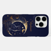 Mystical Cat Crescent Moon - Custom Celestial Gift Case-Mate iPhone Case (Achterkant (horizontaal))