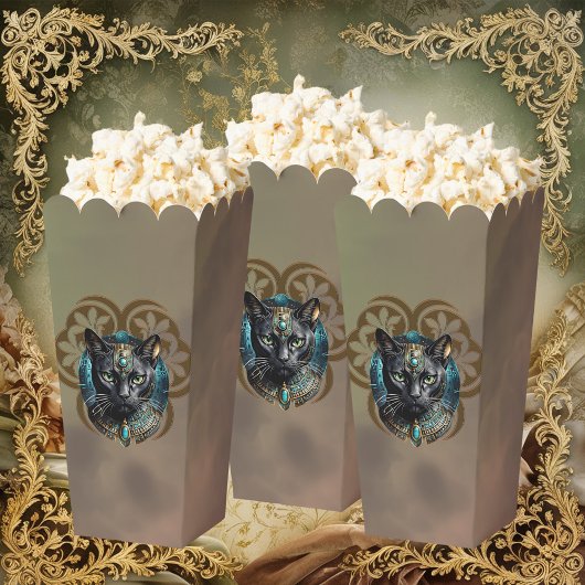 Mystical cat of Egypt, black as night,  Bedankdoosjes