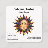 Mystical celestial design  vierkante visitekaartje (Voorkant)