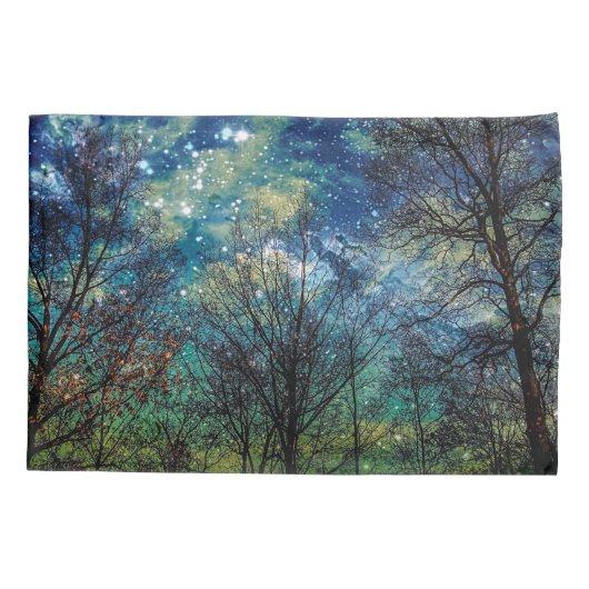 Mystical Celestial Forest Kussensloop (Achterkant-Links)