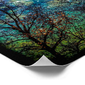 Mystical Celestial Forest Sterrennacht Poster (Hoek)