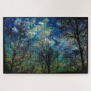 Mystical Celestial Forest Trees Natuur Large Legpuzzel