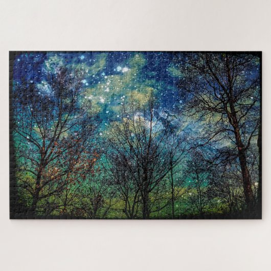 Mystical Celestial Forest Trees Natuur Large Legpuzzel (Horizontaal)