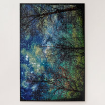 Mystical Celestial Forest Trees Natuur Large