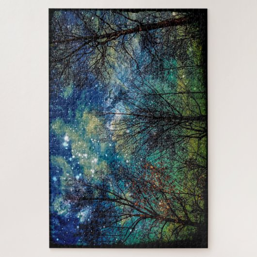 Mystical Celestial Forest Trees Natuur Large Legpuzzel (Verticaal)