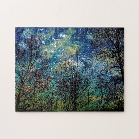 Mystical Celestial Forest Trees Natuur Legpuzzel (Horizontaal)