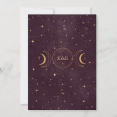 Mystical Celestial Gold Moon Clouds Wedding Save The Date (Achterkant)