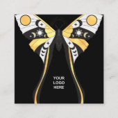 Mystical Celestial Gold Moths Visitekaartje (Voorkant)