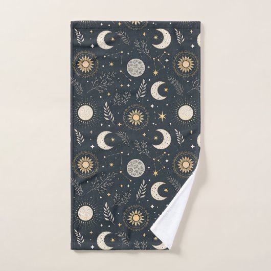 Mystical Celestial Moon Pattern Bad Handdoek (Handdoek)