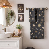 Mystical Celestial Moon Pattern Bad Handdoek
