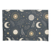 Mystical Celestial Moon Pattern Kussensloop (Voorkant)