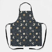 Mystical Celestial Moon Pattern Schort (Voorkant)