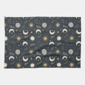 Mystical Celestial Moon Pattern Theedoek (Horizontaal)