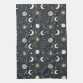 Mystical Celestial Moon Pattern Theedoek (Verticaal)