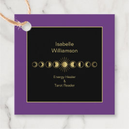 Mystical Celestial Moon Phase Amethyst Spiritueel Bedankjes Labels