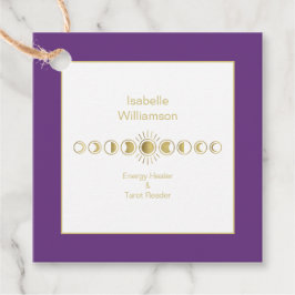 Mystical Celestial Moon Phase Amethyst Spiritueel Bedankjes Labels
