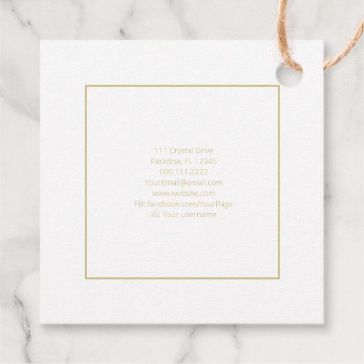 Mystical Celestial Moon Phase Amethyst Spiritueel Bedankjes Labels (Achterkant)