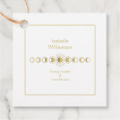 Mystical Celestial Moon Phase Amethyst Spiritueel Bedankjes Labels (Voorkant)