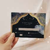 Mystical Celestial Moon RSVP Response Kaart