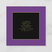 Mystical Celestial Moon Stars Amethyst Spiritueel Vierkante Visitekaartje (Achterkant)