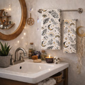 Mystical Celestial Moon Stars Pattern Bad Handdoek