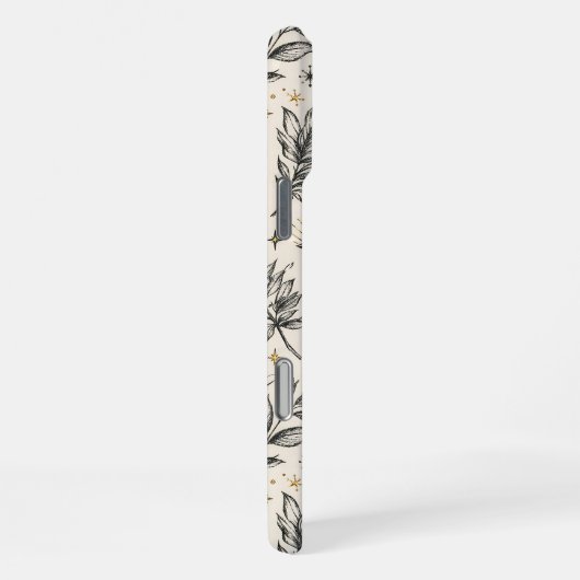 Mystical Celestial Moon Stars Pattern iPhone Hoesje (Rechterkant)