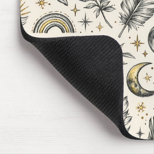 Mystical Celestial Moon Stars Pattern Muismat (Hoek)