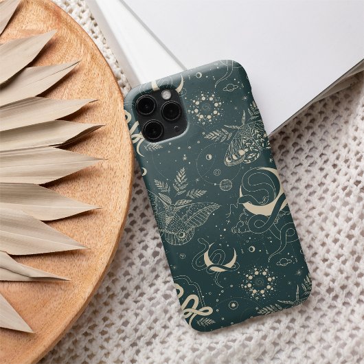 Mystical Celestial Night Moth & Serpent Pattern Case-Mate iPhone Case