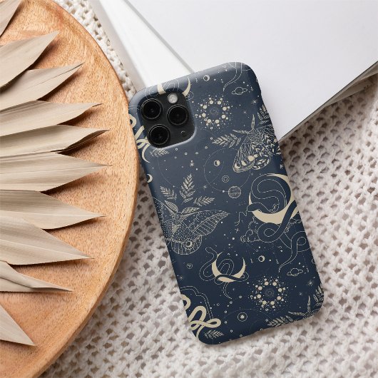 Mystical Celestial Night Moth & Serpent Pattern Case-Mate iPhone Case