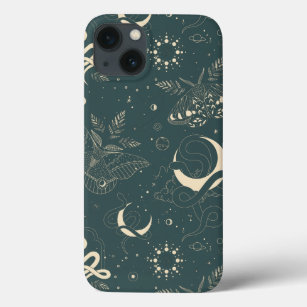 Mystical Celestial Night Moth & Serpent Pattern Case-Mate iPhone Case