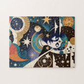 Mystical Celestial Star Goddess Night Sky Legpuzzel (Horizontaal)