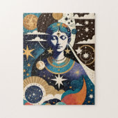 Mystical Celestial Star Goddess Night Sky Legpuzzel (Verticaal)