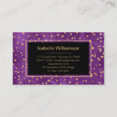 Mystical Celestial Stars Amethyst Spiritueel Visitekaartje (Achterkant)