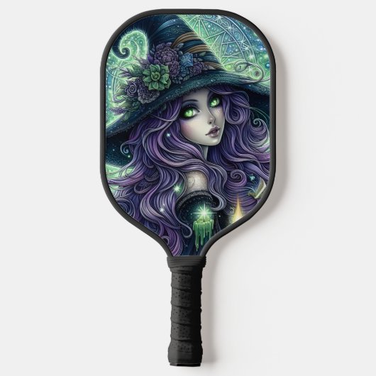 Mystical Celestial Witch Pickleball Paddle (Achterkant)