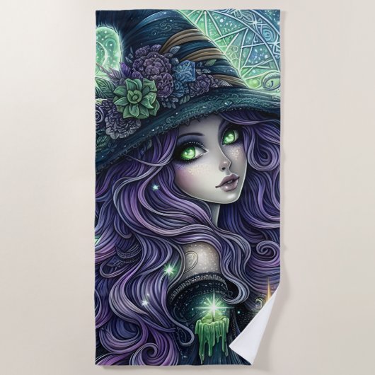 Mystical Celestial Witch Strandlaken (Voorkant)