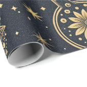 Mystical Celestial Witchcraft - Gold Botanical (2) Cadeaupapier (Rol Hoek)