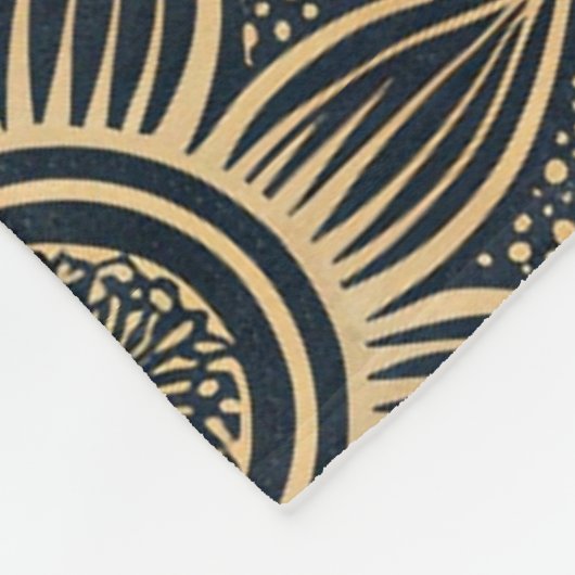 Mystical Celestial Witchcraft - Gold Botanical (2) Fleece Deken (Hoek)