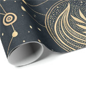 Mystical Celestial Witchcraft - Gold Botanical Cadeaupapier (Rol Hoek)