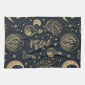 Mystical Celestial Witchcraft - Gold Botanical Theedoek (Horizontaal)