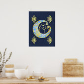 Mystical Celtic Moon Poster (Keuken)