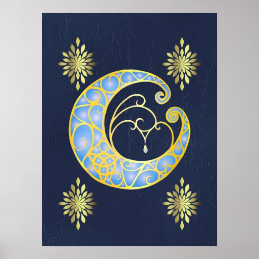 Mystical Celtic Moon Poster (Voorkant)