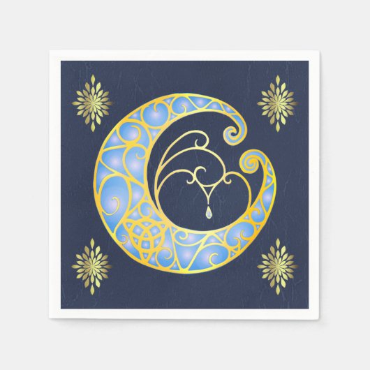 Mystical Celtic Moon Servet (Voorkant)